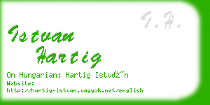 istvan hartig business card